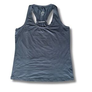 prAna Gray Racerback Active Tank Top | Size Small | Eco-Friendly Recycled Fabric